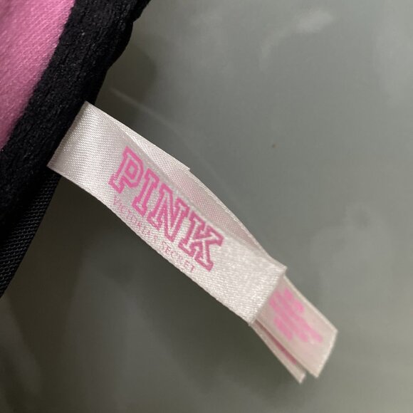 Victoria Secret Pink Date Push Up Bra Women 32B Lace Black Racerback Front Close - Picture 5 of 7